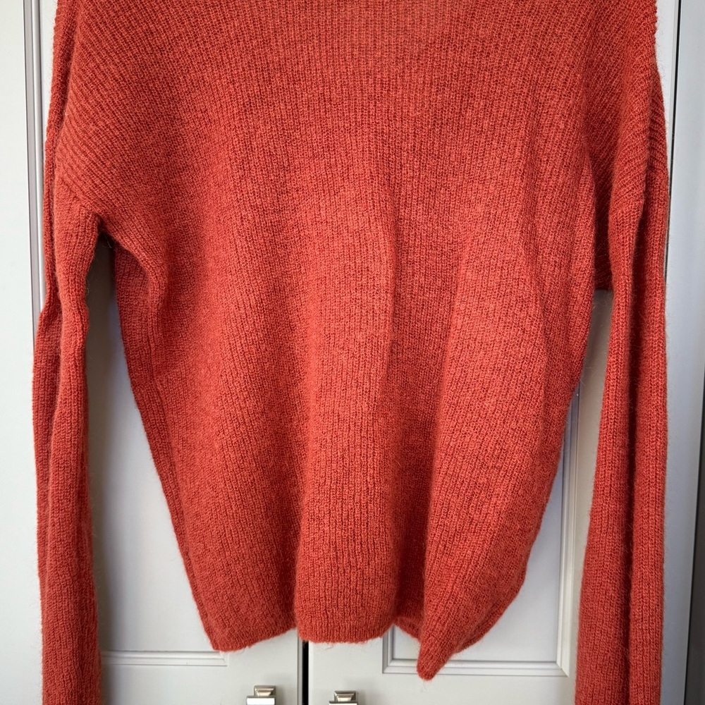 Boden Orange Crew Neck Sweater Soft Knit Casual